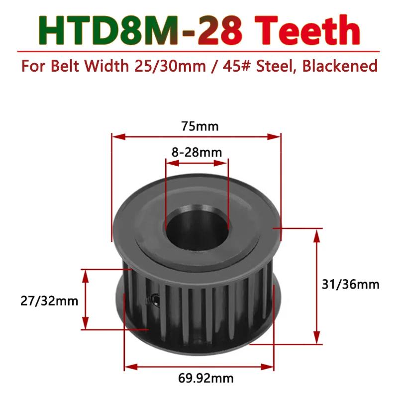 Ʈ  ̺  , HTD8M ƿ Ÿ̹ , 28 T 8M , 25mm, 30mm , 8mm, 10mm, 12/12.7-28mm ġ, 8mm, 1 